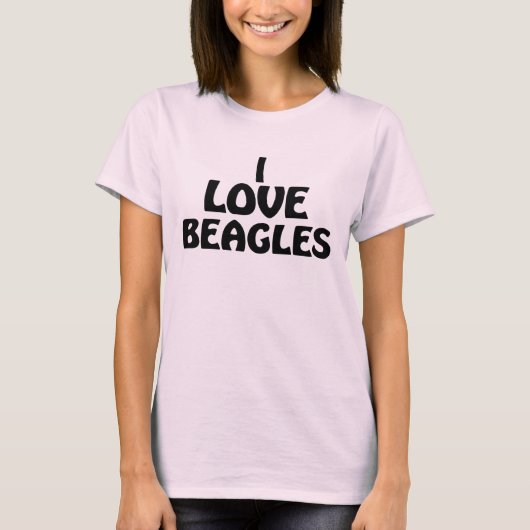 I Love Beagles T-shirt (Voorkant)