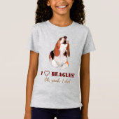 I Love Beagles T-Shirt personaliseren (Voorkant)