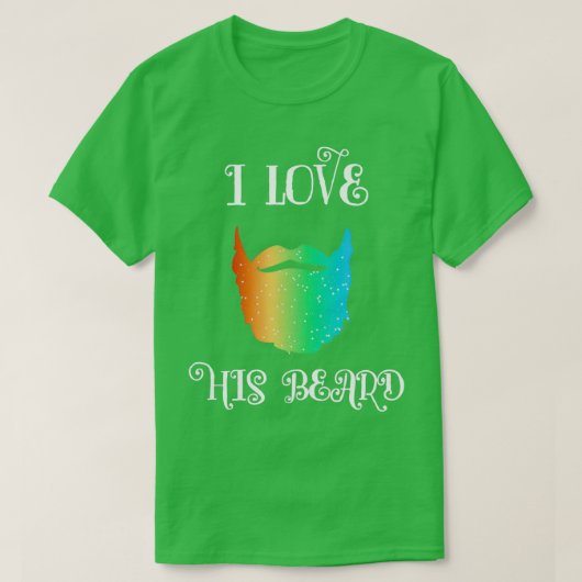 I Love Beard Hipster Friend Love Partner 1 T-shirt (Design voorkant)