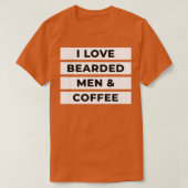 I Love Beared Mannen Coffee T-shirt (Design voorkant)