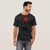 I Love Bears I Heart Bears Bear lover Grizzly Brui T-shirt (Voorkant volledig)