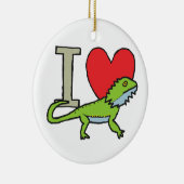 I Love Bearted Dragons Keramisch Ornament (Rechts)
