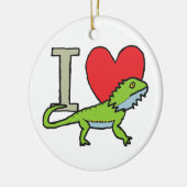 I Love Bearted Dragons Keramisch Ornament (Links)