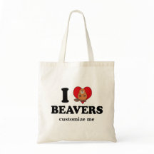 I Love Beavers Funny Custom