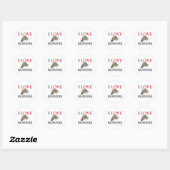 I Love Beavers Ronde Sticker (Vel)