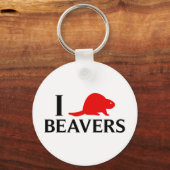 I Love Beavers Sleutelhanger (Voorkant)