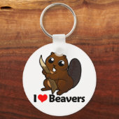 I Love Beavers Sleutelhanger (Voorkant)