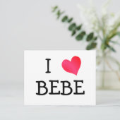 I Love Bebe Briefkaart (Staand voorkant)