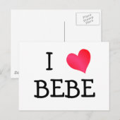 I Love Bebe Briefkaart (Voorkant / Achterkant)
