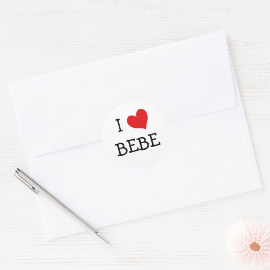 I Love Bebe Ronde Sticker (Envelop)