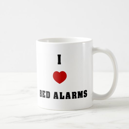 I Love Bed Alarms Koffiemok (Rechts)