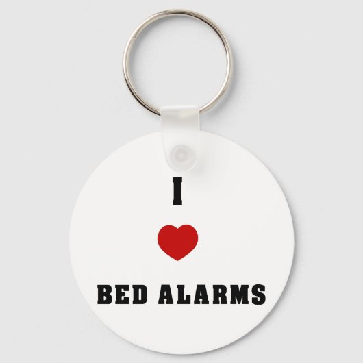 I Love Bed Alarms Sleutelhanger (Voorkant)