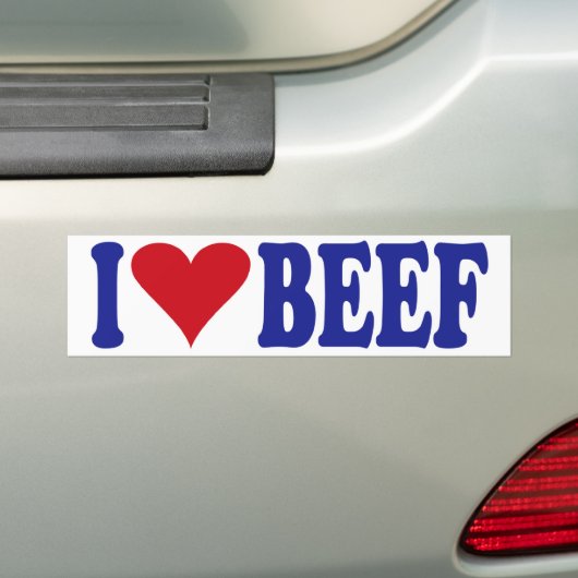 I Love Beef Bumpersticker (Op auto)