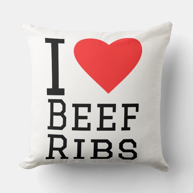 I love beef ribs  kussen (Voorkant)