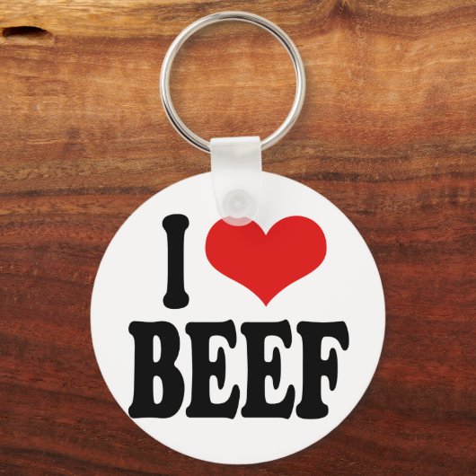 I Love Beef Sleutelhanger (Voorkant)