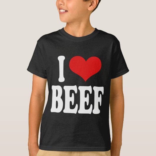 I Love Beef T-shirt (Voorkant)
