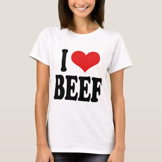 I Love Beef T-shirt (Voorkant)
