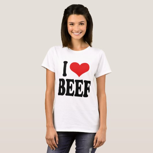 I Love Beef T-shirt (Voorkant volledig)