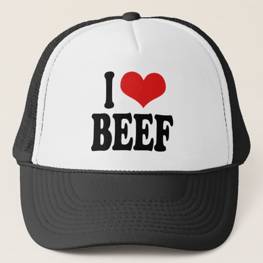 I Love Beef Trucker Pet (Voorkant)