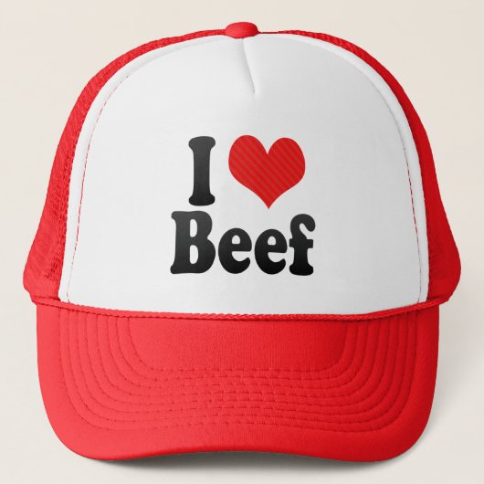 I Love Beef Trucker Pet (Voorkant)