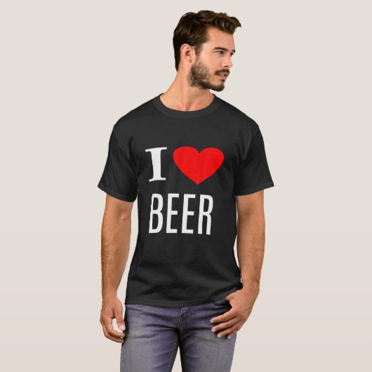 I Love Beer - Beer Lover T-shirt (Voorkant volledig)