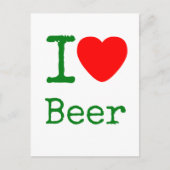 I Love Beer Briefkaart (Voorkant)