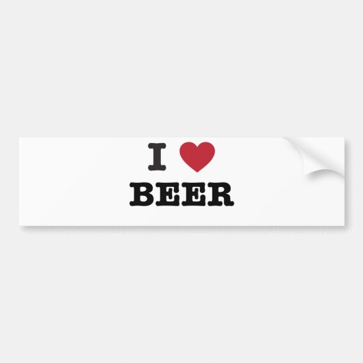 i love Beer Bumpersticker (Voorkant)