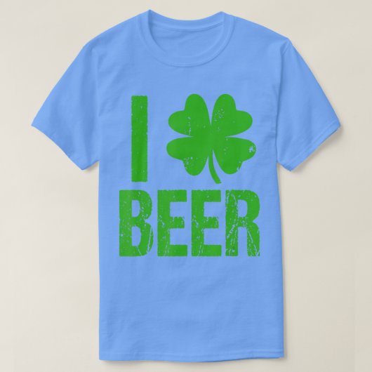 I Love Beer Four Leaf Clover St T-shirt (Design voorkant)