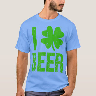 I Love Beer Four Leaf Clover St T-shirt