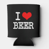 I Love Beer grappig bier koelbox sleeve Blikjeskoeler (Achterkant)