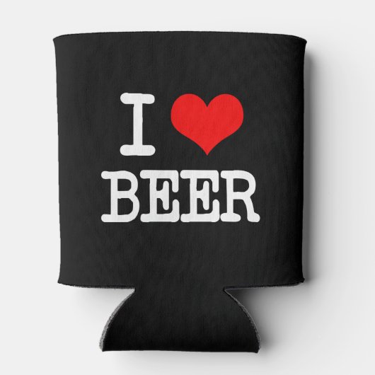 I Love Beer grappig bier koelbox sleeve Blikjeskoeler (Achterkant)
