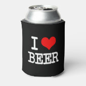 I Love Beer grappig bier koelbox sleeve Blikjeskoeler (Blikje Achterkant)