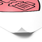 I Love Beer Heart Foto Afdruk (Hoek)