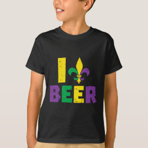 I Love Beer Jester Pet Drink Team Fun Mardi Gra T-shirt