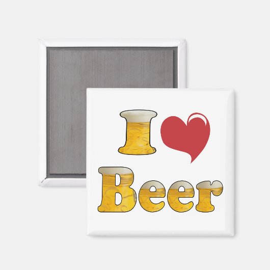 I Love Beer Magneet (Voorkant / Achterkant)