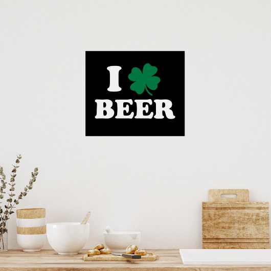 I Love Beer Poster (Keuken)