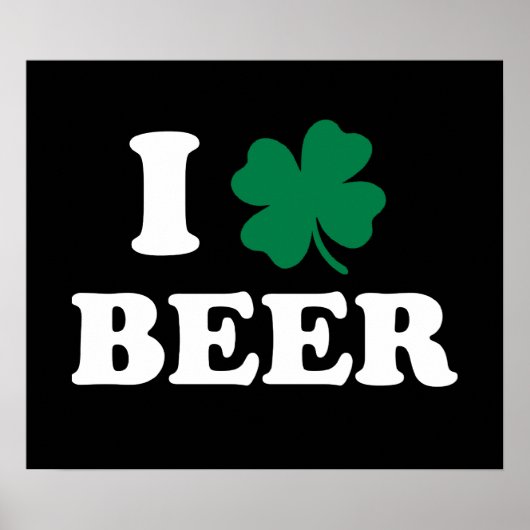 I Love Beer Poster (Voorkant)
