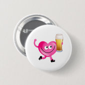 I Love Beer Ronde Button 5,7 Cm (Voorkant /achterkant)