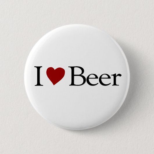 I Love Beer Ronde Button 5,7 Cm (Voorkant)