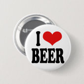 I Love Beer Ronde Button 5,7 Cm (Voorkant /achterkant)