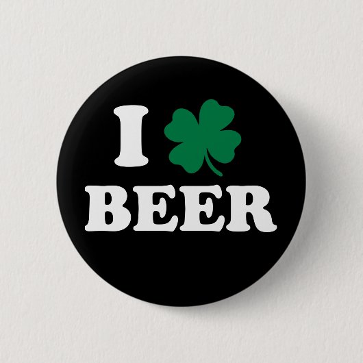 I Love Beer Ronde Button 5,7 Cm (Voorkant)