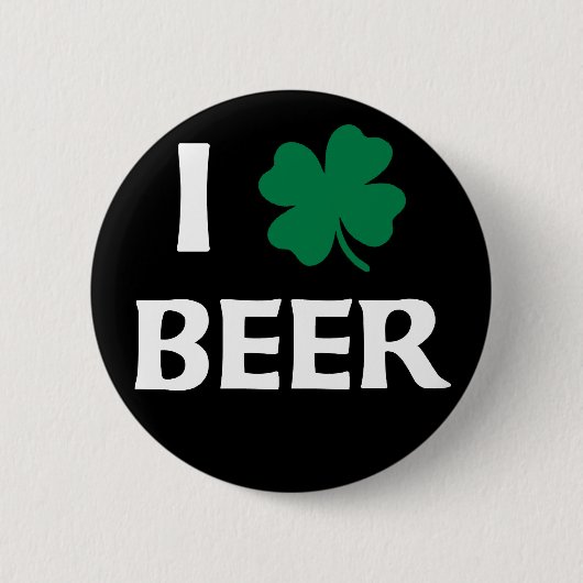 I Love Beer Ronde Button 5,7 Cm (Voorkant)