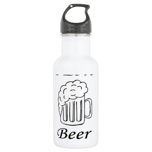 I Love Beer Waterfles (Voorkant)