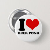 I Love beerpong Ronde Button 5,7 Cm (Voorkant /achterkant)