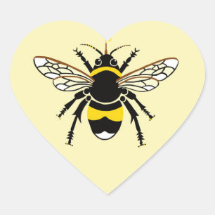 I love BEES - Natuur - Wildlife - Ecologie - Geel Hart Sticker