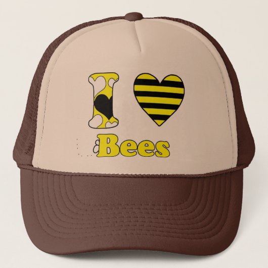 I love Bees Trucker Pet (Voorkant)