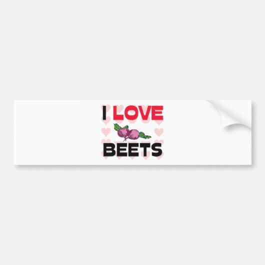 I Love Beets Bumpersticker (Voorkant)