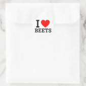 I Love Beets Ronde Sticker (Tas)