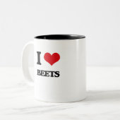 I Love Beets Tweekleurige Koffiemok (Voorkant links)