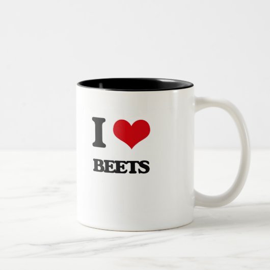 I Love Beets Tweekleurige Koffiemok (Rechts)
